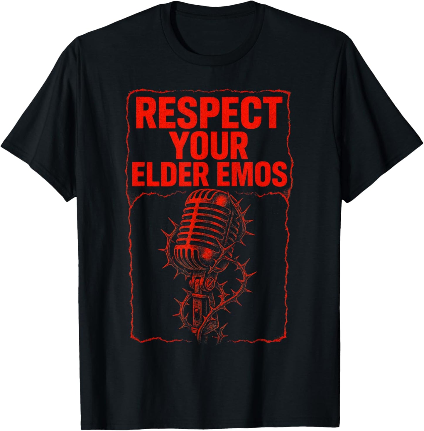 Respect Your Elder EMOS - Emo Goth Music Fans 90s T-Shirt - T-Shirt | Black