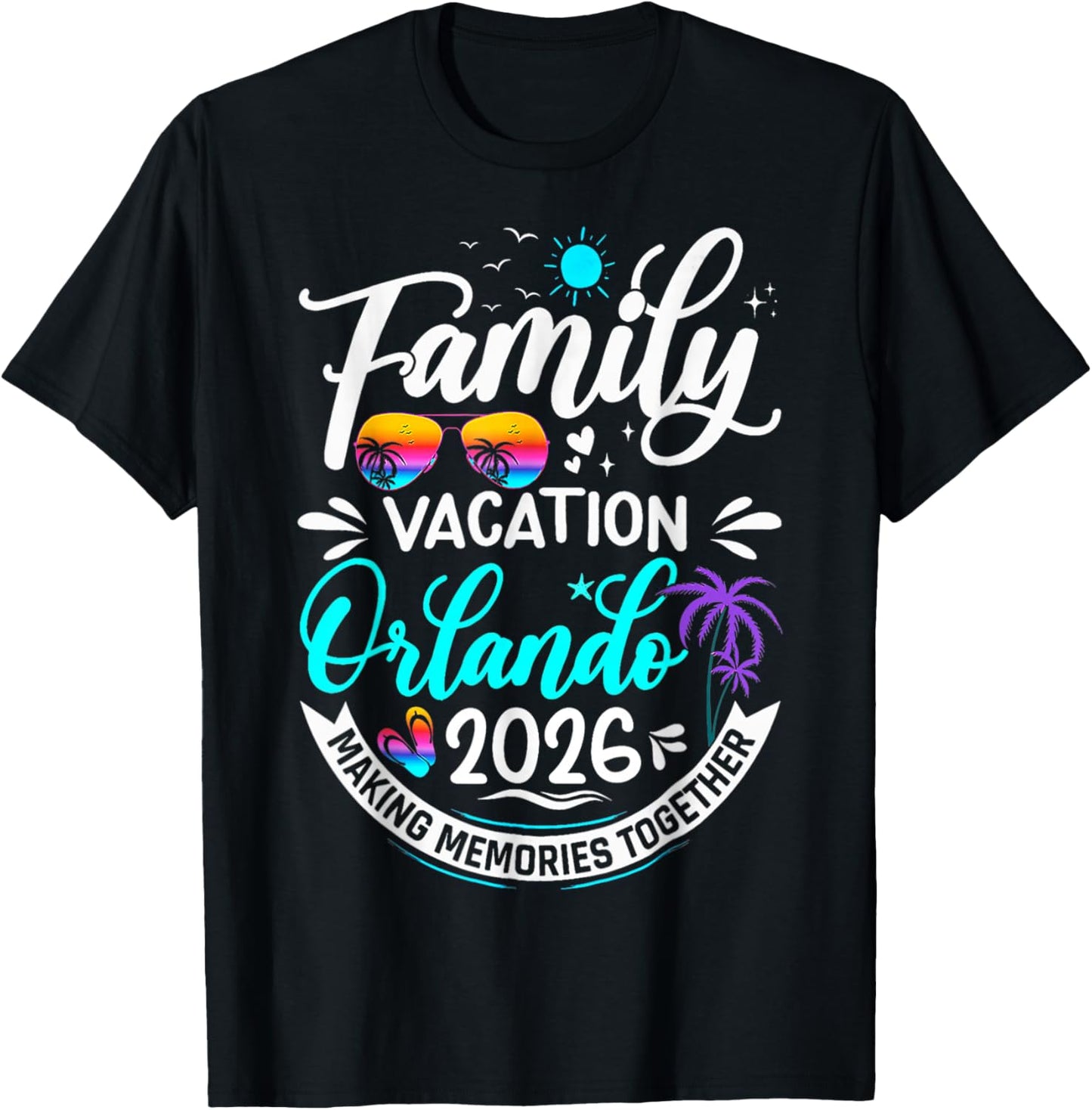 Family Vacation Orlando 2026 Matching Summer Vacation 2026 T-Shirt - T-Shirt | Black