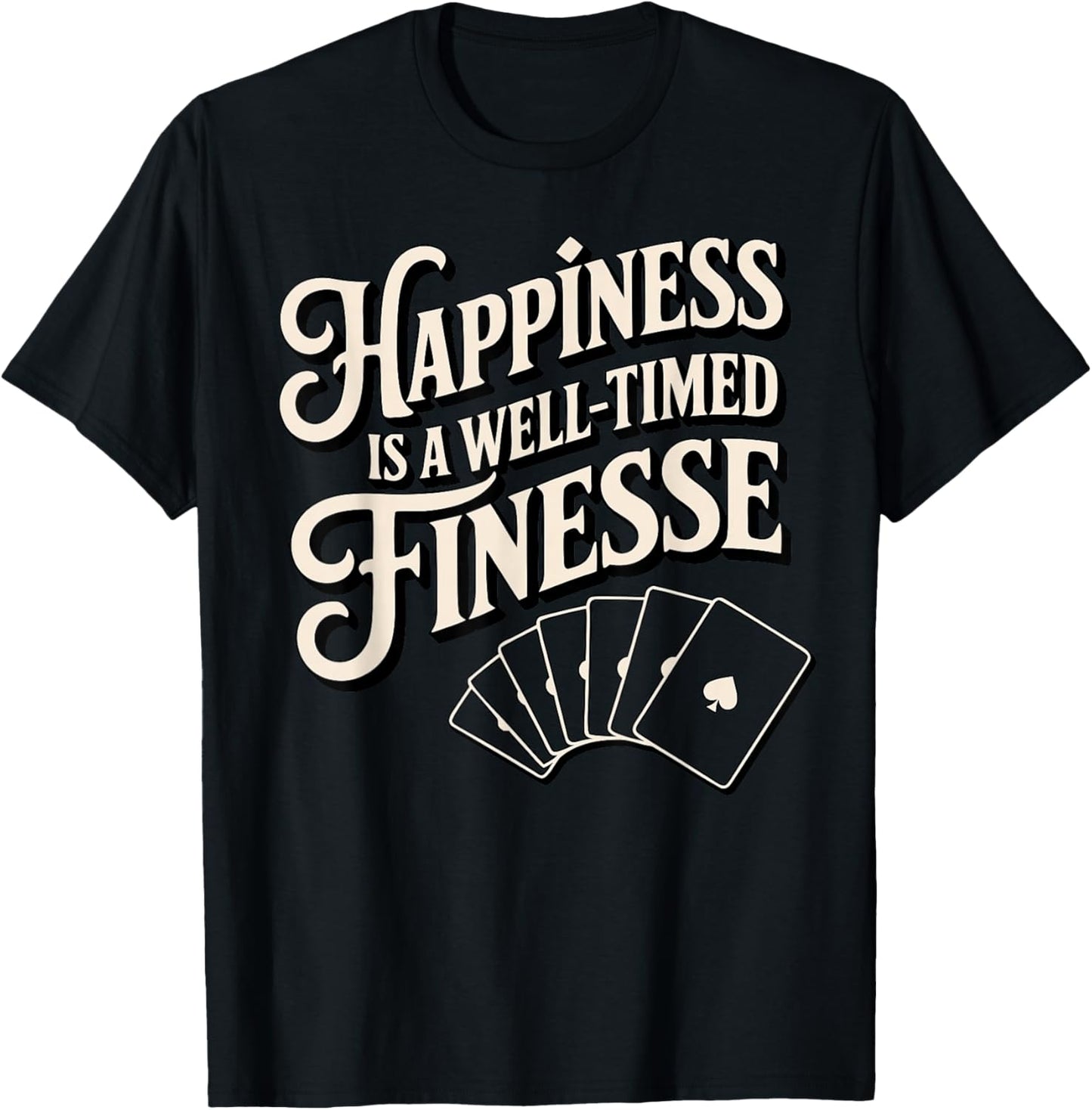 Bridge Player Finesse Contract Bridge T-Shirt - T-Shirt | Black