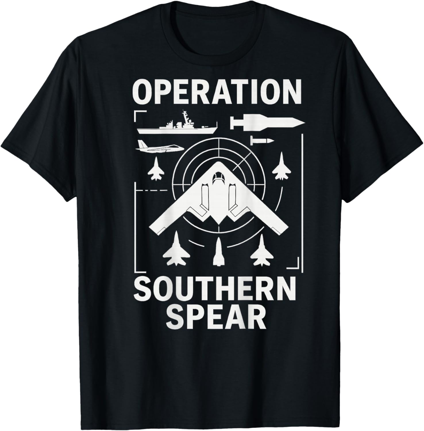 Operation Southern Spear Military Tactical Patriotic T-Shirt - T-Shirt | Black