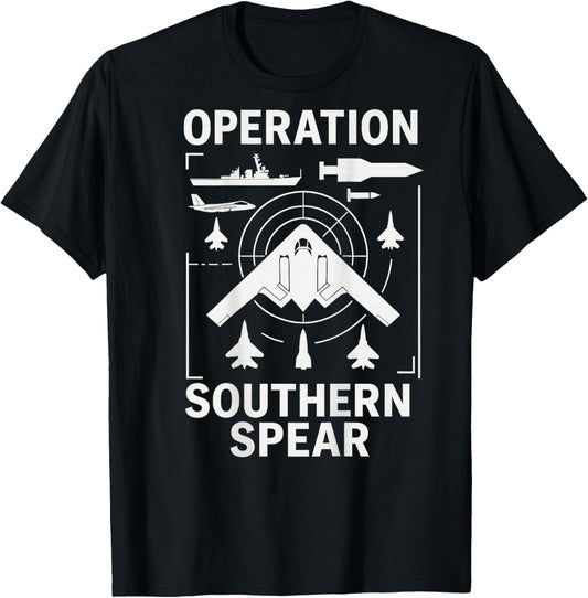 Operation Southern Spear Military Tactical Patriotic T-Shirt - T-Shirt | Black