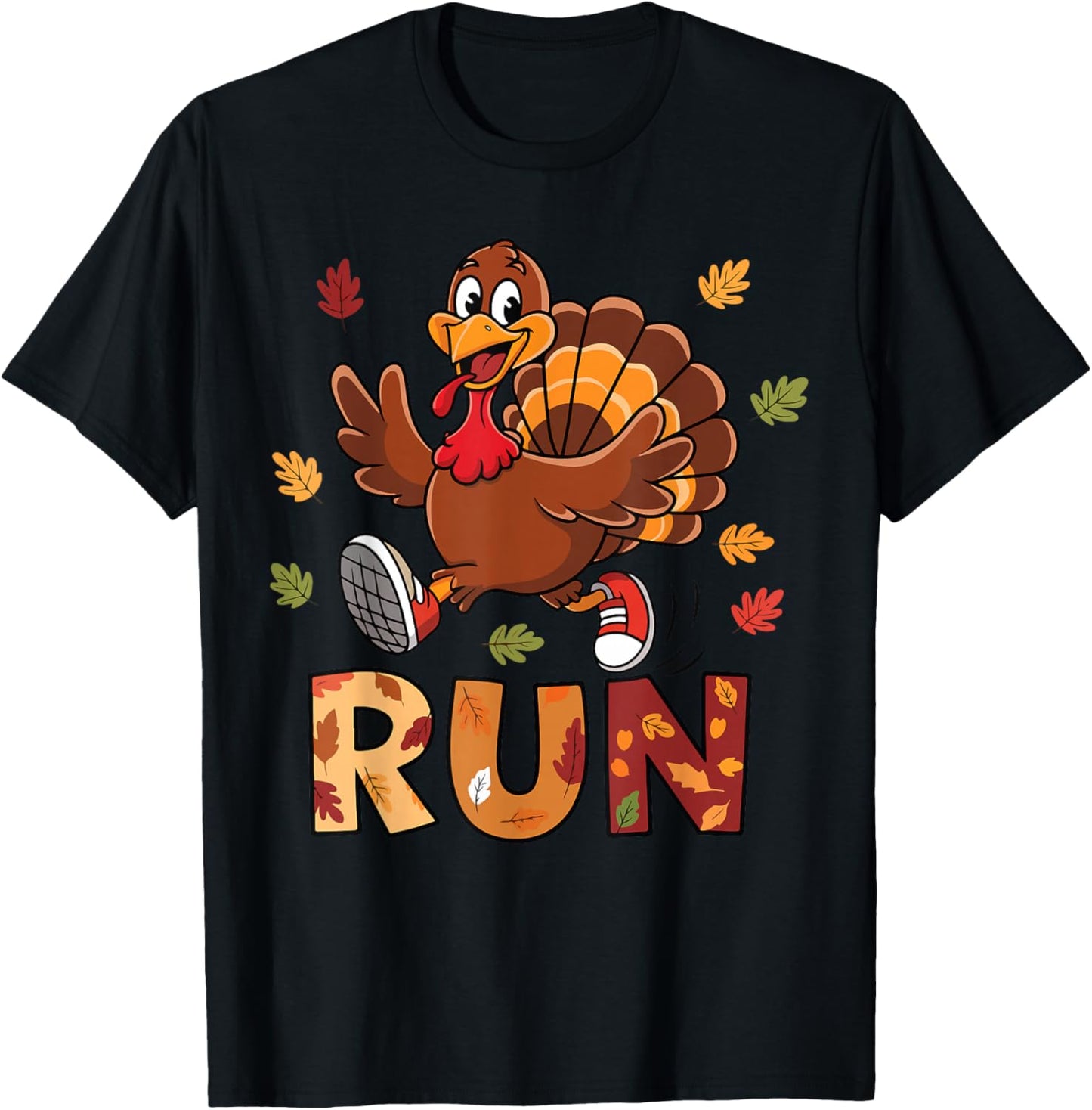 Turkey Run Costume Thanksgiving Running Turkey Trot T-Shirt - T-Shirt | Black