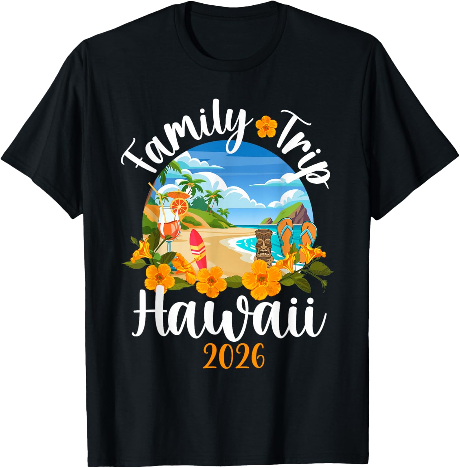 Hawaii Family Trip 2026 Family Vacation Family Trip Hawaii T-Shirt - T-Shirt | Black
