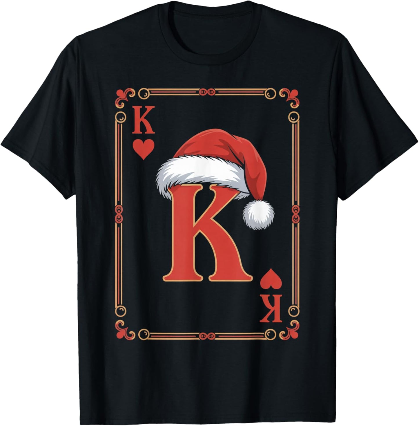 King of Hearts Christmas Costume Playing Cards King Hearts T-Shirt - T-Shirt | Black