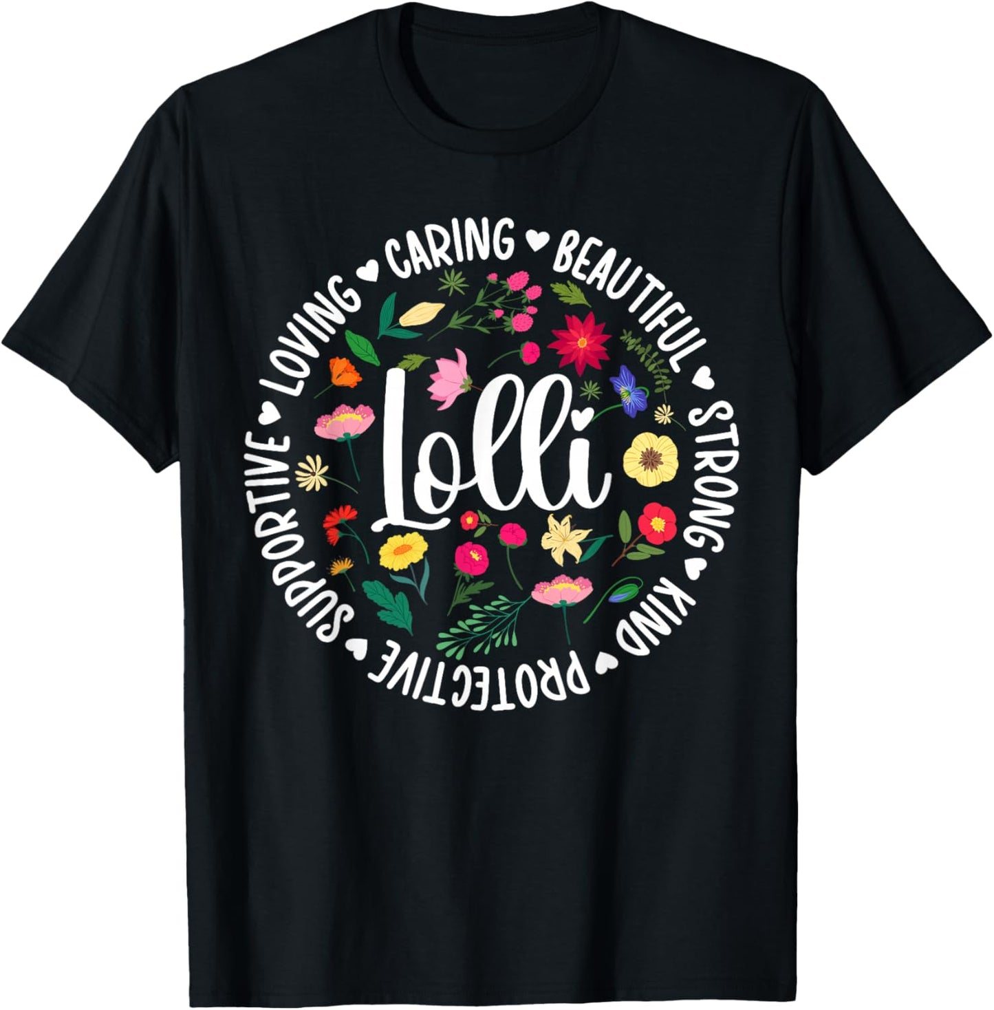 Lolli Appreciation Circle Lolli Grandma Lolli Grandmother T-Shirt - T-Shirt | Black