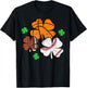 St Patricks Day Shamrock Basketball Baseball Men Boys Kids T-Shirt - T-Shirt | Black