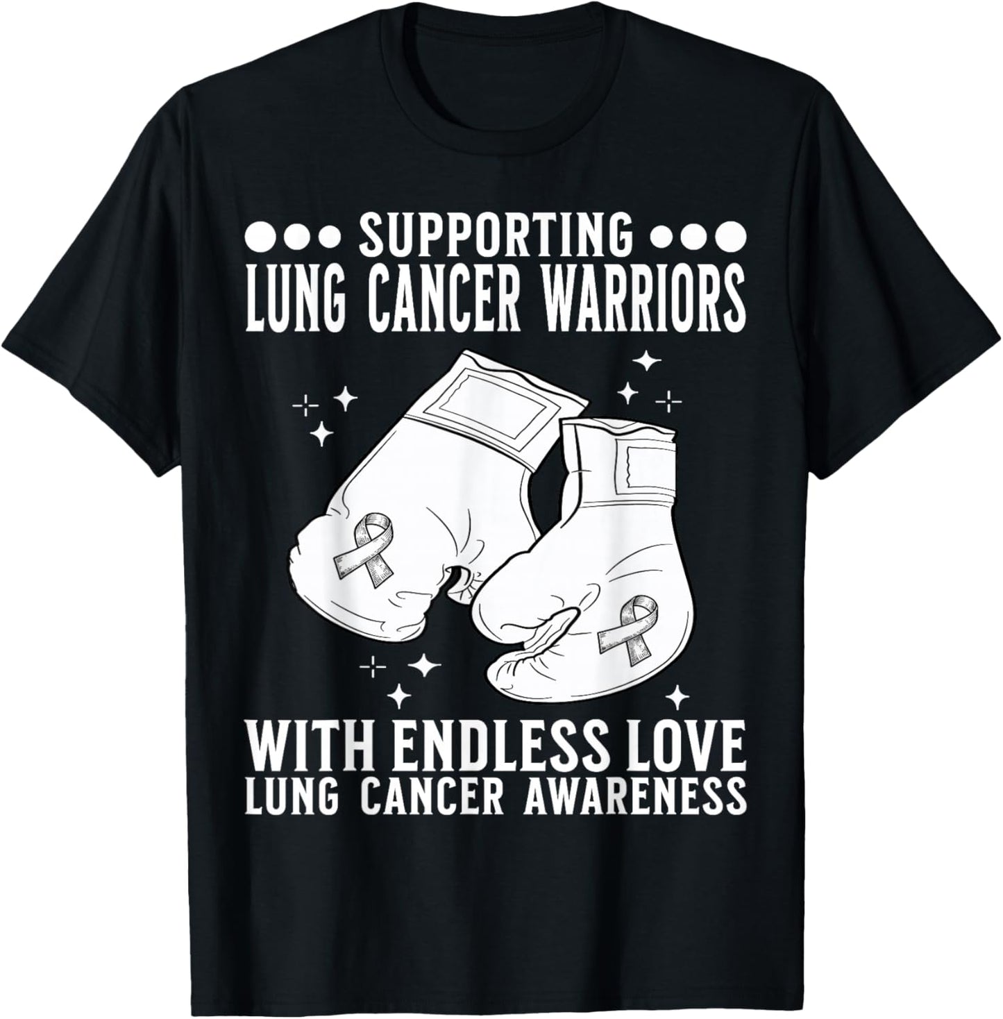 Lung Cancer Support Squad Lung Cancer Awareness Products T-Shirt - T-Shirt | Black