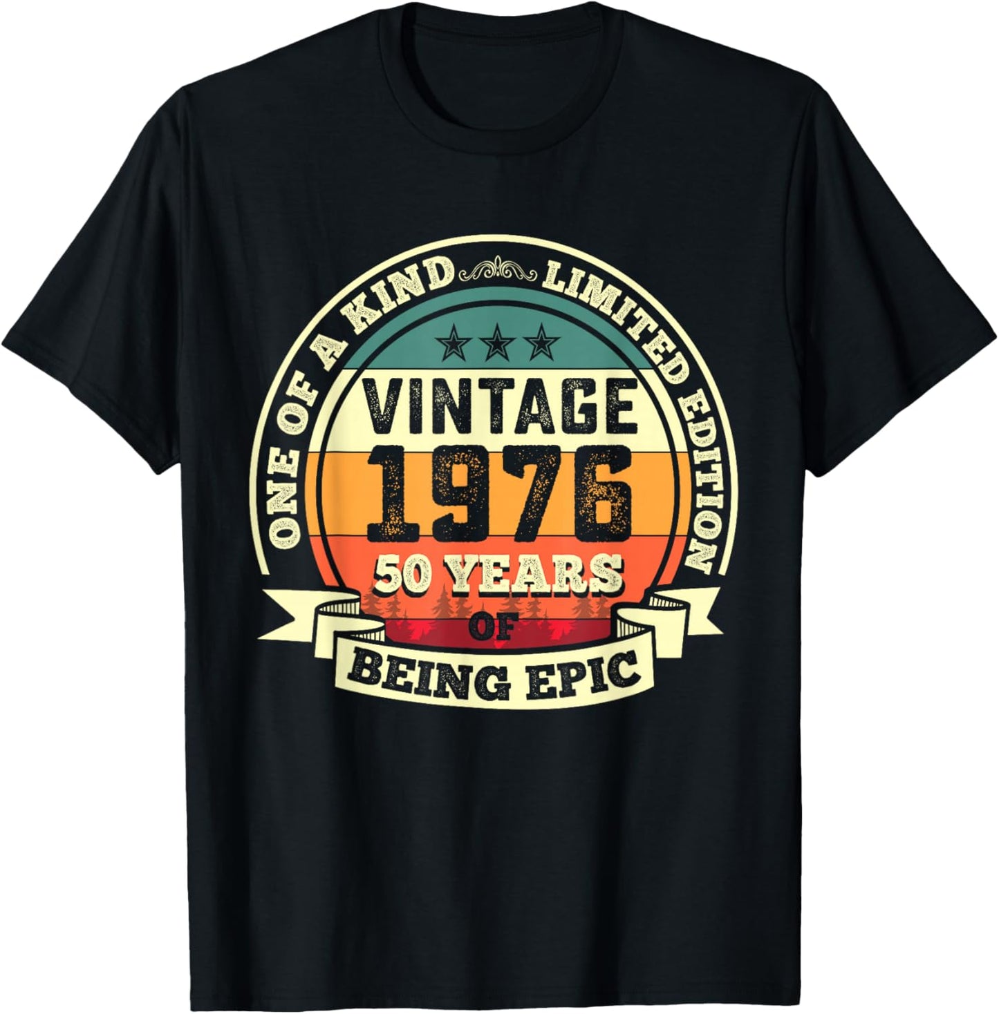 50th Birthday Gift 50 Years of Being Epic 50 Years Old T-Shirt - T-Shirt | Black