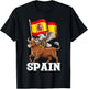 Spain Flag Spanish Bull Spanish Heritage Spanish Roots T-Shirt - T-Shirt | Black