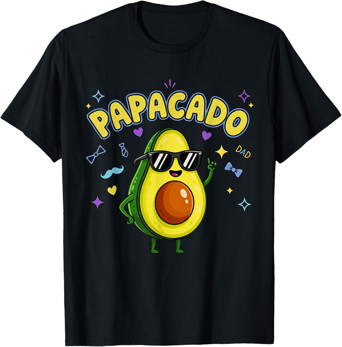 Pregnancy Announcement Men Dad Funny Avocado Papacado T-Shirt - T-Shirt | Black
