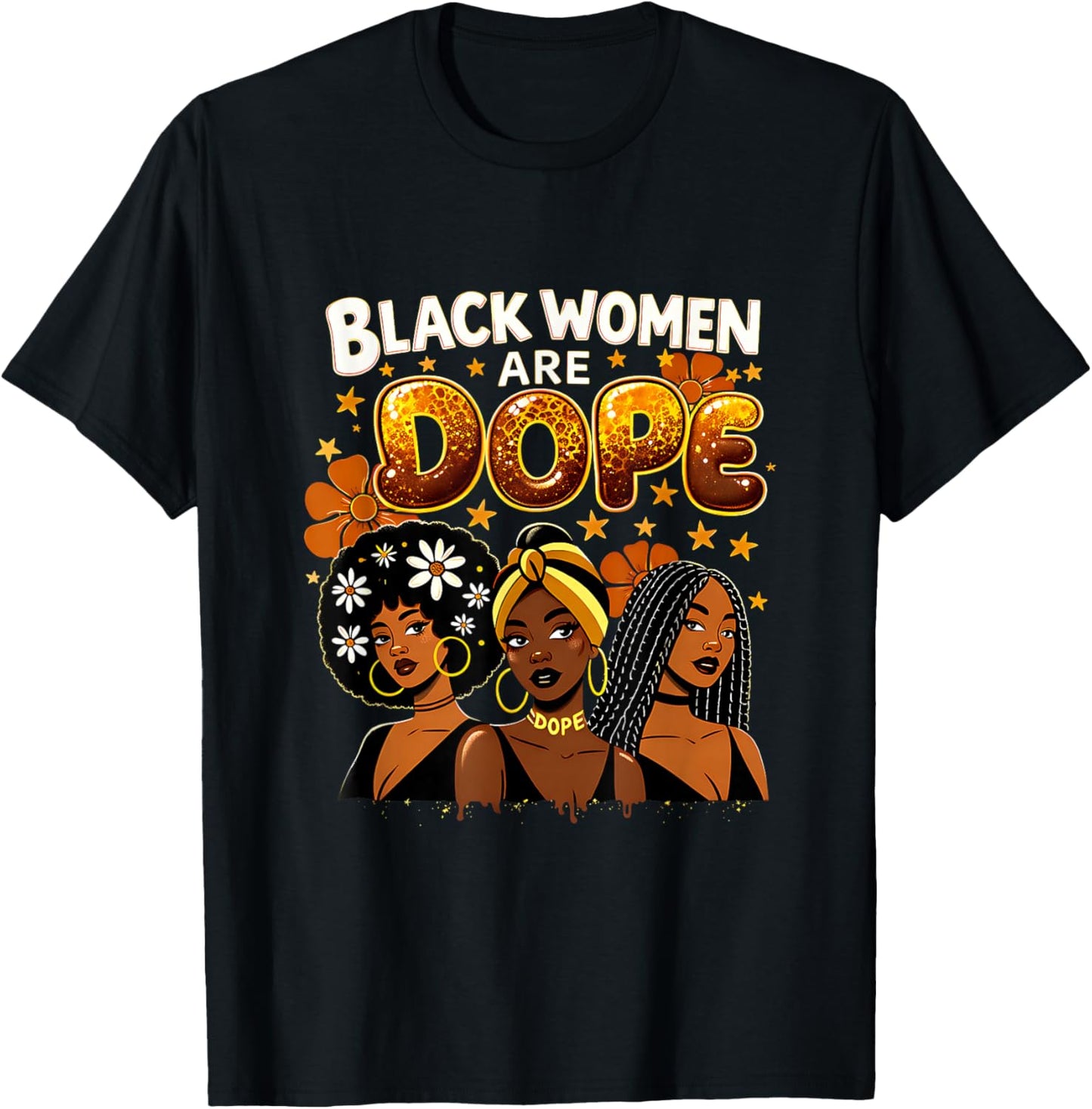 Dope Blessed Afrocentric Melanin Black History Pride Queen T-Shirt - T-Shirt | Black