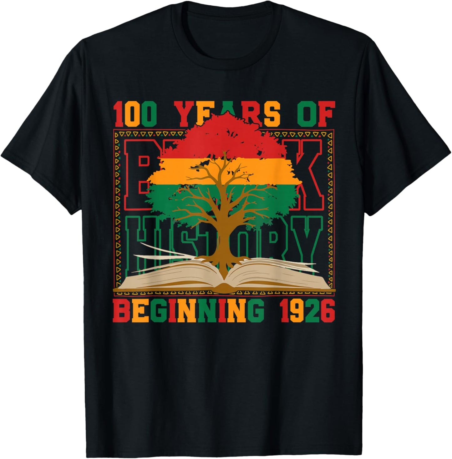 100 Years of Black History Teacher Centennial T-Shirt - T-Shirt | Black