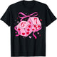 Preppy Six Seven Valentine Funny Coquette Valentine T-Shirt - T-Shirt | Black