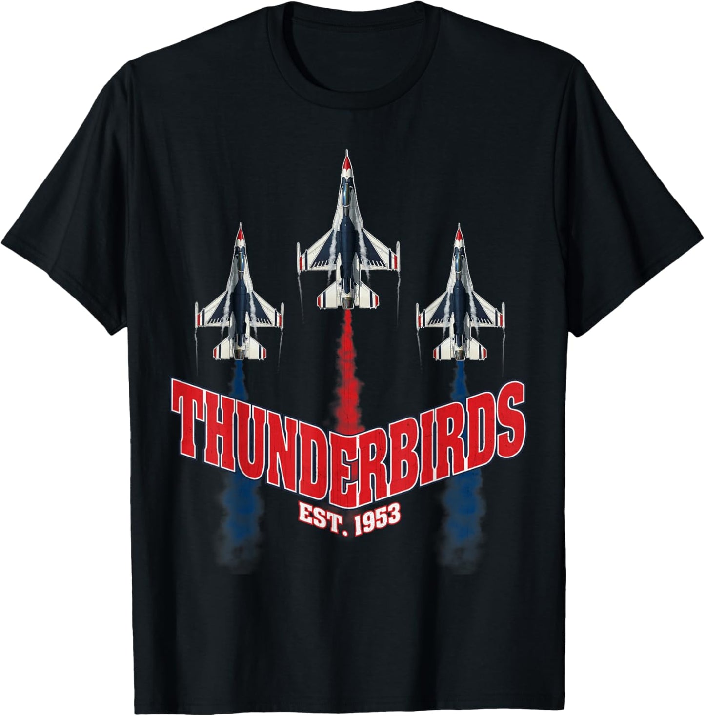 USAF Thunderbirds F16 57th Wing Vintage Airshow Gifts T-Shirt - T-Shirt | Black