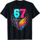67 Basketball Ice Cream Drip Six Seven Bball T-Shirt - T-Shirt | Black