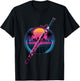 Retro Synthwave Bassoon Bassoonist T-Shirt - T-Shirt | Black