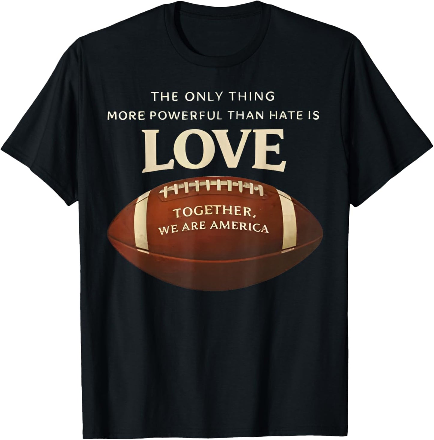 The only Thing More Powerful Than Hate is Love Vintage T-Shirt - T-Shirt | Black
