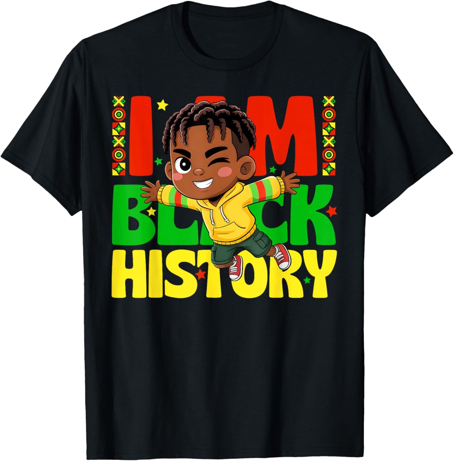 I Am Black History Afro Boy Kids Black History Month T-Shirt - T-Shirt | Black