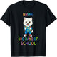 Bruh 100 Days of School Funny Kids Boys Girls Dog T-Shirt - T-Shirt | Black