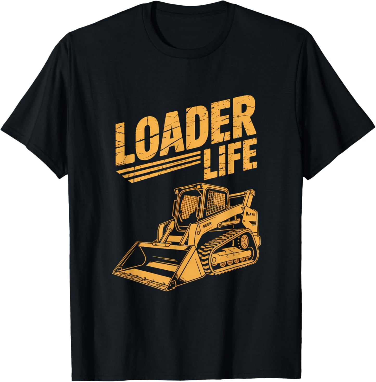 Skid Steer Operator Built Rugged for Farmhands T-Shirt - T-Shirt | Black
