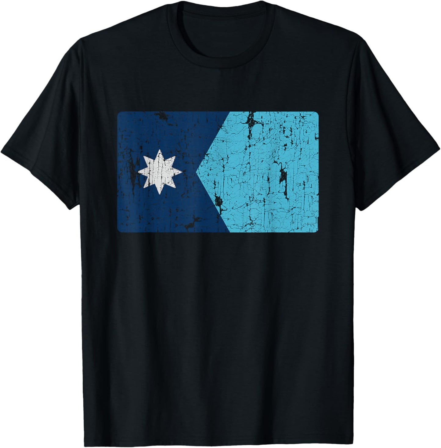 Vintage Minnesota Flag MN Souvenir T-Shirt - T-Shirt | Black
