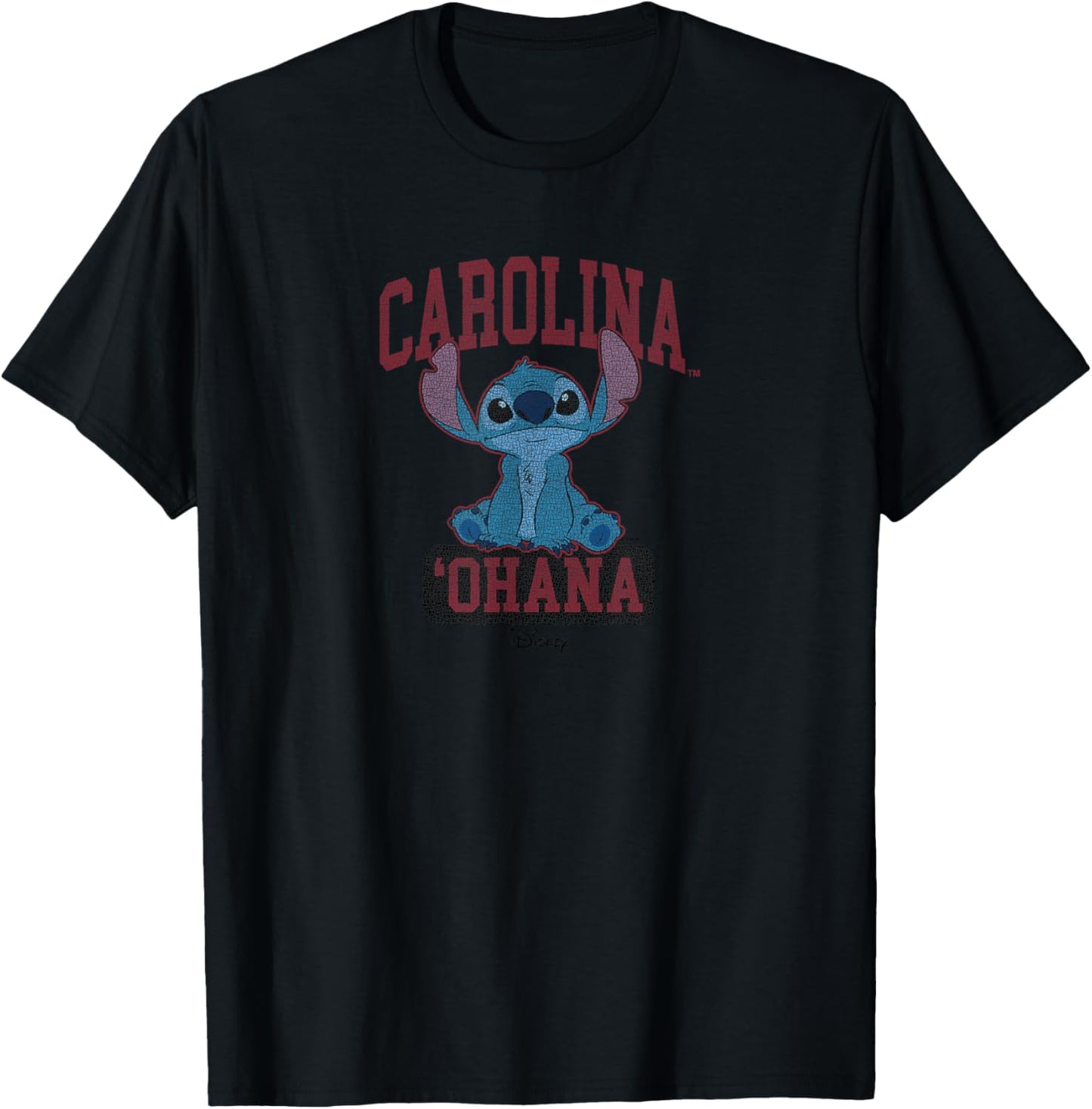 South Carolina Gamecocks Stitch Ohana Vintage T-Shirt - T-Shirt | Black