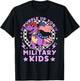Purple Up for Military Kids Military Child Month Dinosaur T-Shirt - T-Shirt | Black