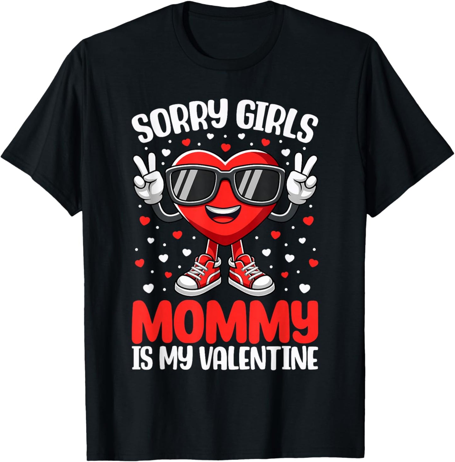 Mommy is My Valentine Boys Valentines Day Heart Toddler Kids T-Shirt - T-Shirt | Black