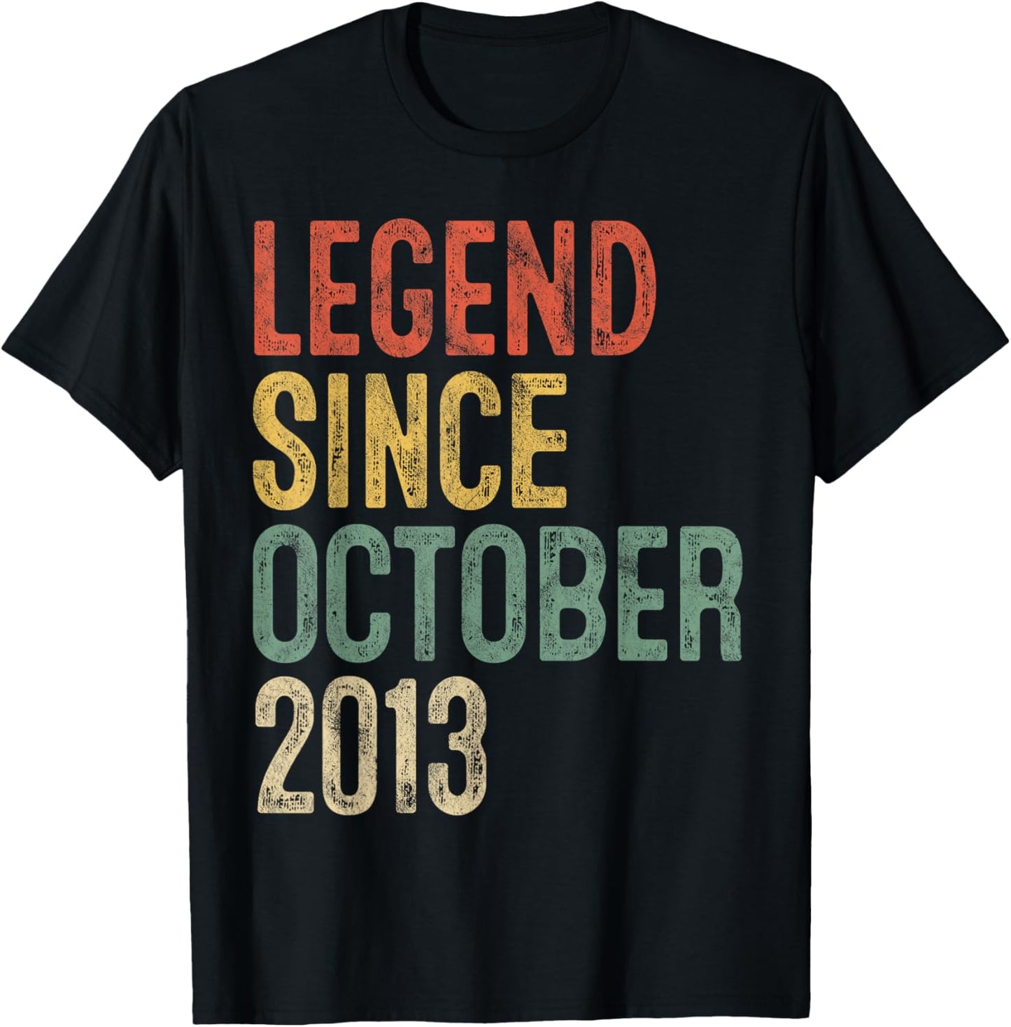 Legend October 2013 12th Birthday Boy Girl 12 Year Old T-Shirt - T-Shirt | Black