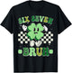 Six Seven Bruh Shamrock 67 Meme St Patrick's Day Boys Girls T-Shirt - T-Shirt | Black