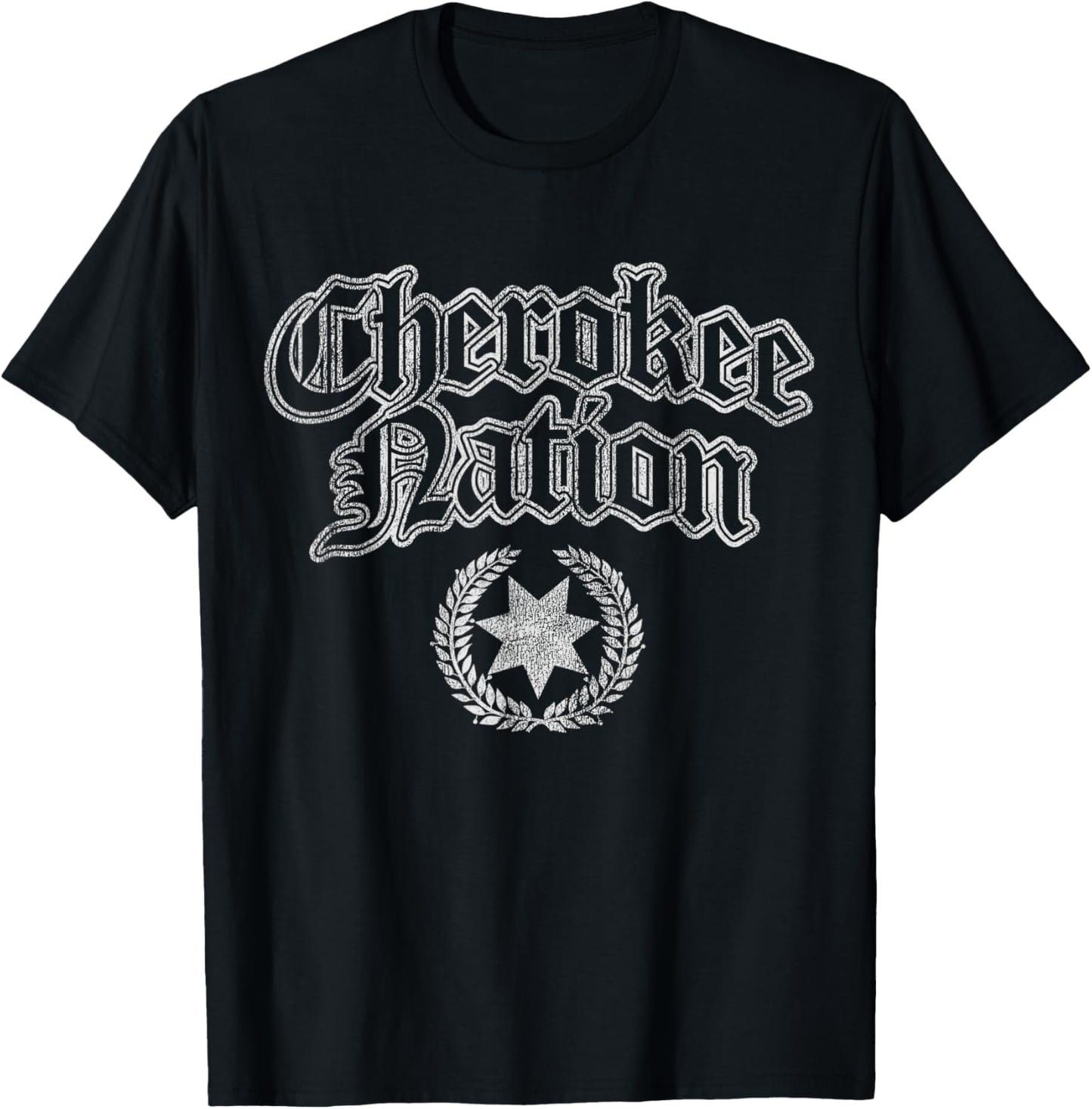 Vintage Cherokee Nation Native American Indian T-Shirt - T-Shirt | Black