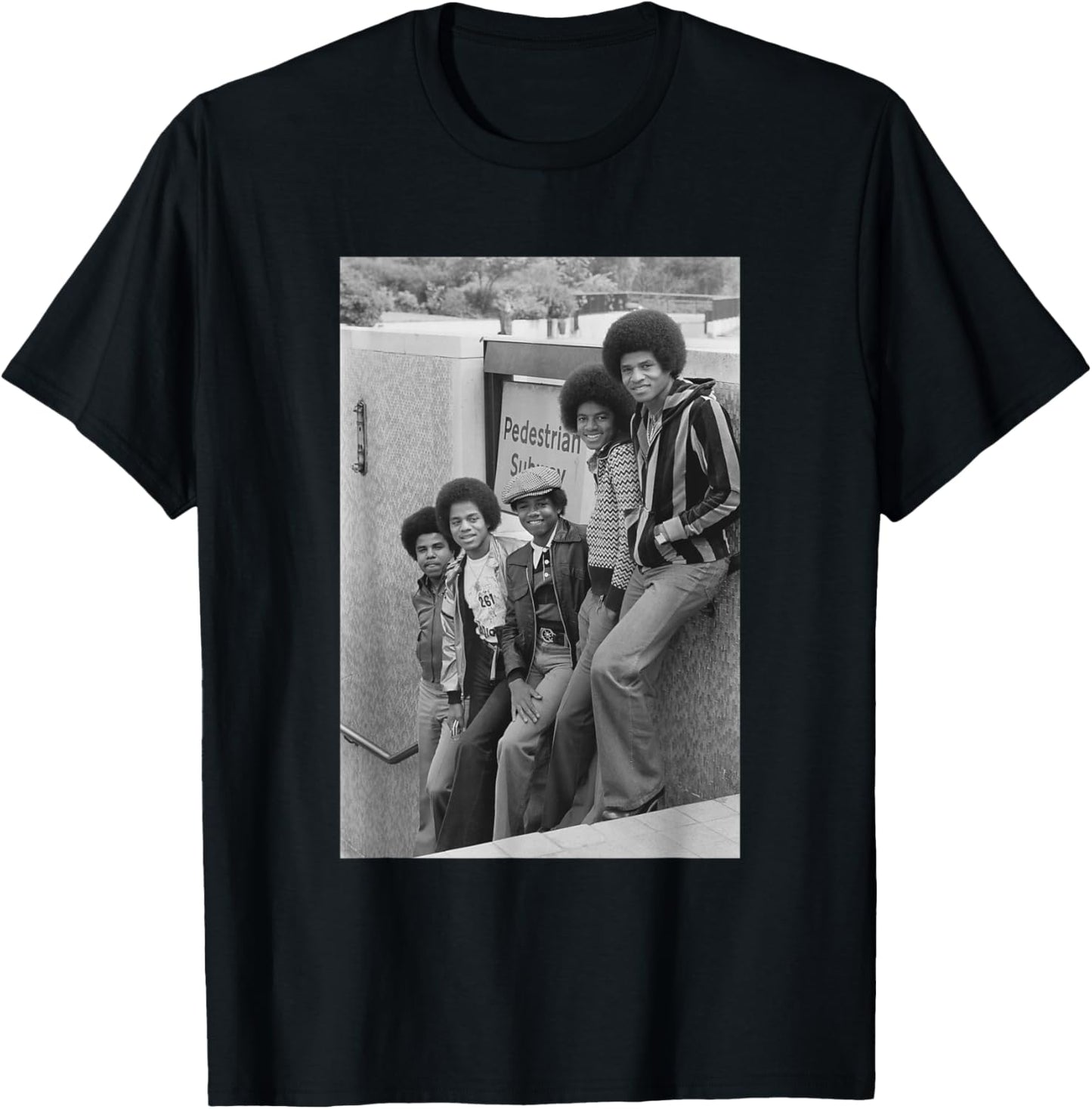 Michael Jackson The Jackson 5 Pop Group in London 1977 T-Shirt - T-Shirt | Black