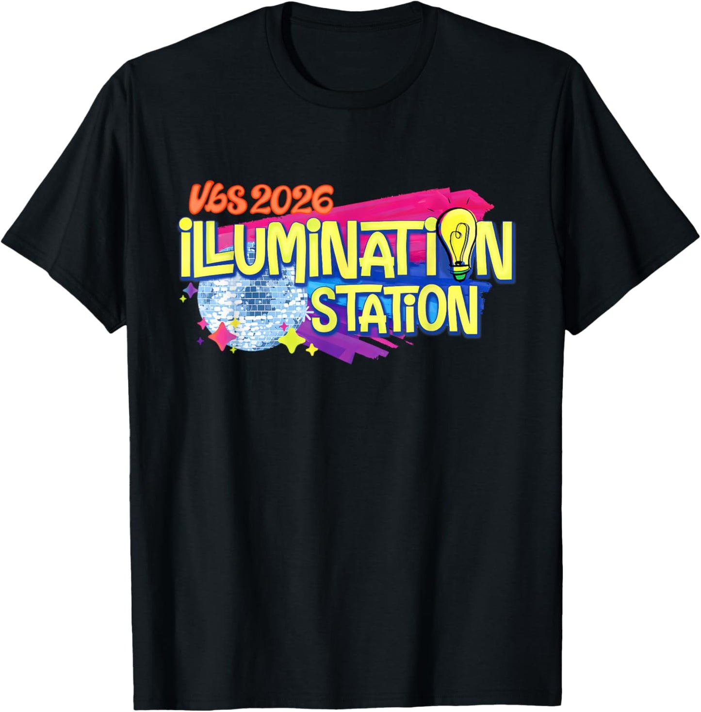 VBS 2026 Illumination Station 2 Sided Christian Summer Kids T-Shirt - T-Shirt | Black