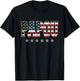 Christmas Papou Father's Day American Flag 4th of July Xmas T-Shirt - T-Shirt | Black