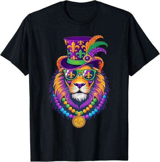 Lion Costume Mardi Gras Costume Men Women Mardi Gras T-Shirt - T-Shirt | Black
