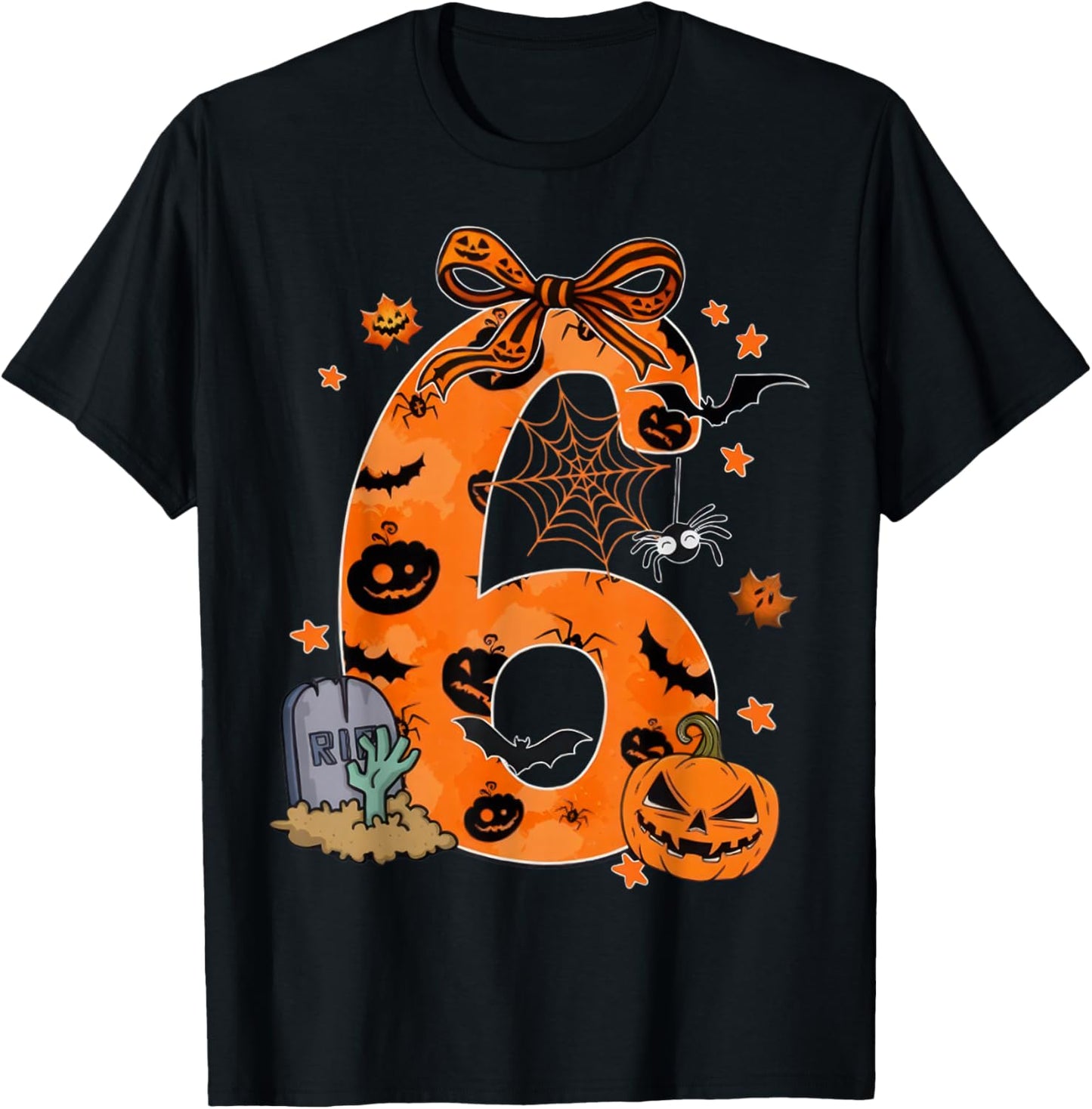 Fun Six Seven 6 7 Meme Design Couples Halloween T-Shirt - T-Shirt | Black