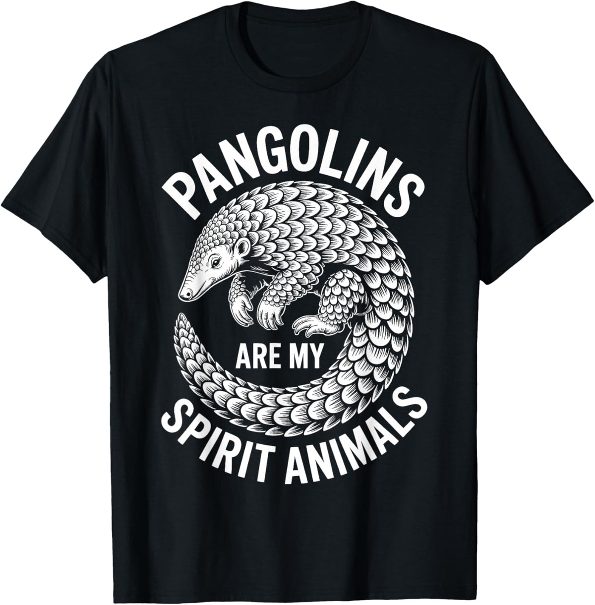 Pangolins Spirit Animals Funny Pangolin T-Shirt - T-Shirt | Black
