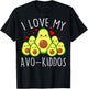 I Love My AVO Kiddos Funny Teacher Valentine's Day Avocado T-Shirt - T-Shirt | Black