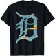 Distressed Detroit D Logo Lettering Road Map Native Design T-Shirt - T-Shirt | Black