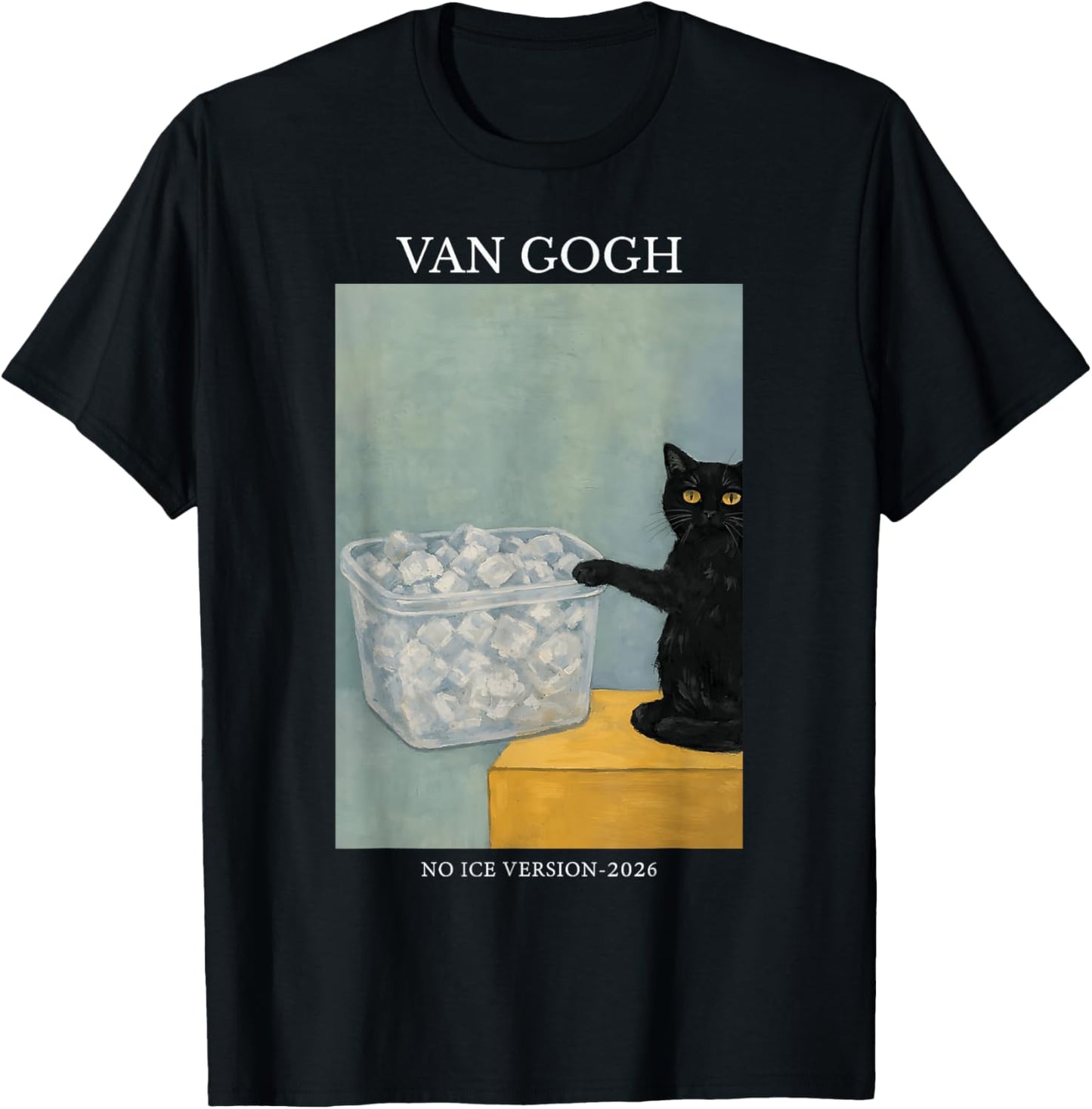 No Ice Please Funny Cat Meme Men Women T-Shirt - T-Shirt | Black
