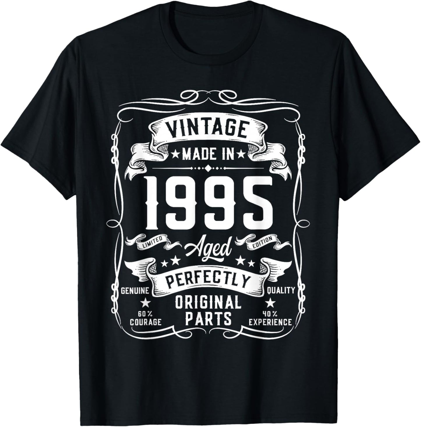 Vintage 1995 31yr 31st Birthday Gifts 31 Years Old T-Shirt - T-Shirt | Black