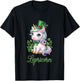 Retro Lepricorn Irish Unicorn Clover Festive for Kids Girls T-Shirt - T-Shirt | Black