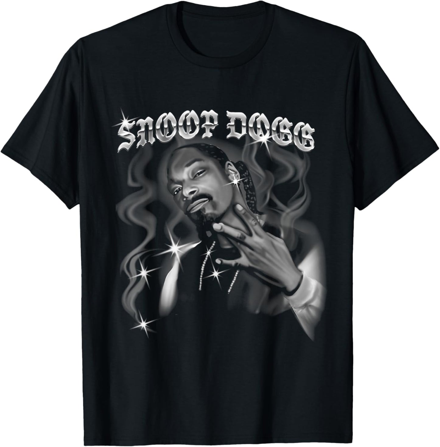 Official Snoop Dogg Airbrush Photo T-Shirt - T-Shirt | Black