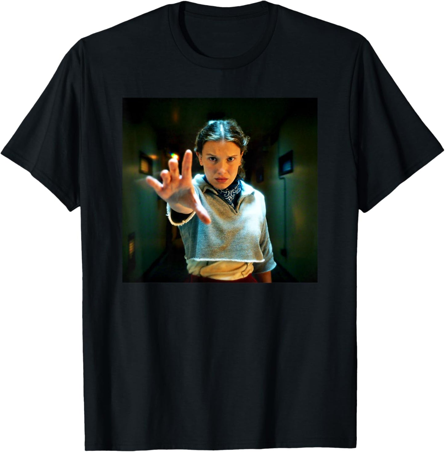 Stranger Things Season 5 Eleven Reaching Using Her Powers T-Shirt - T-Shirt | Black