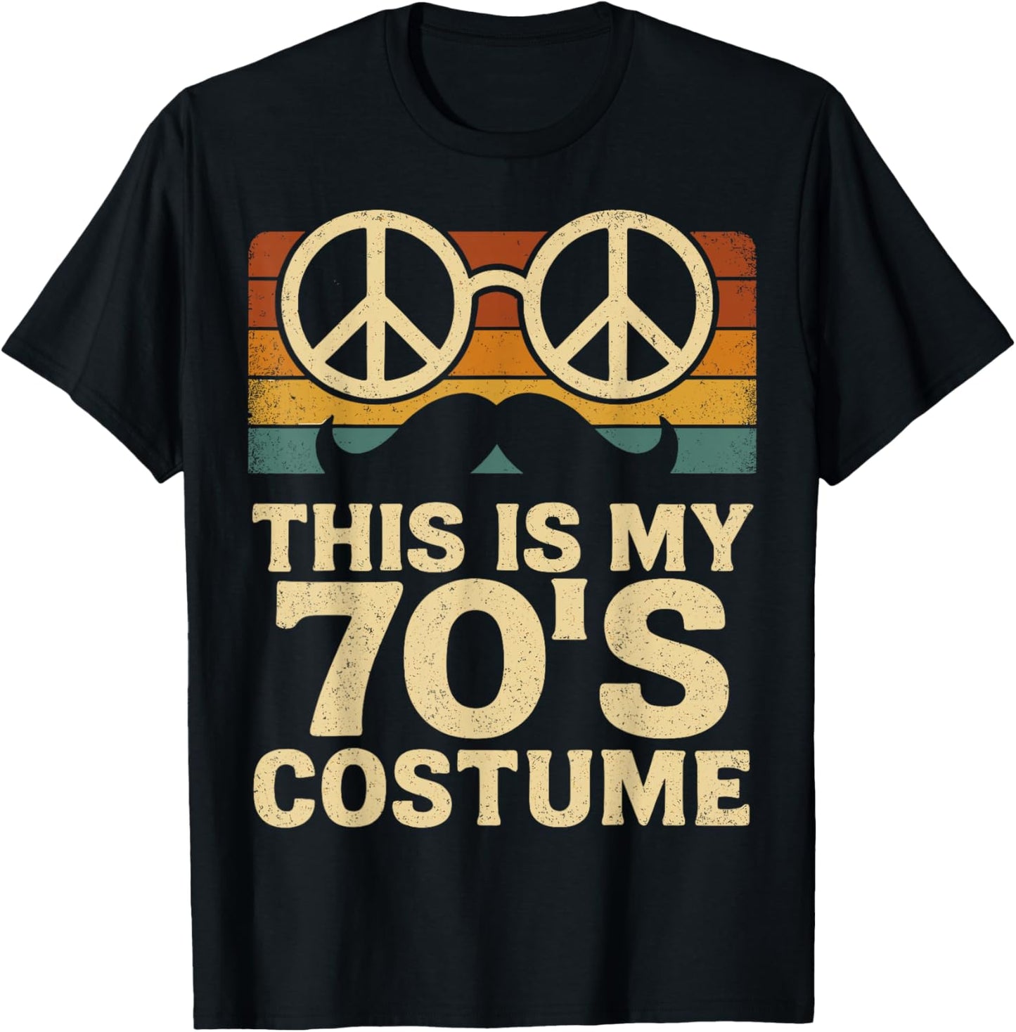 This is My 70s Costume Retro Vintage Hippie T-Shirt - T-Shirt | Black