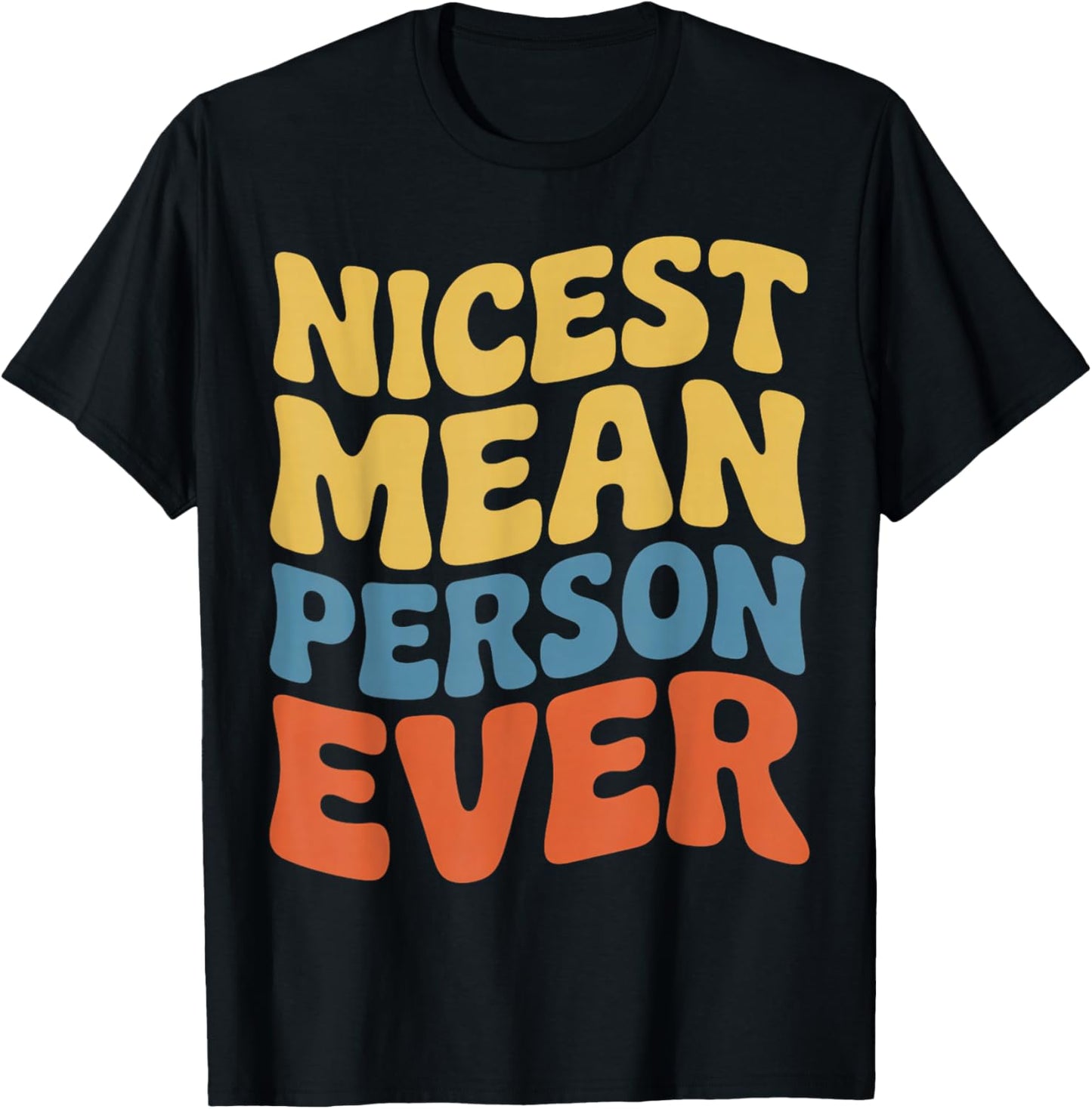 Nicest Mean Person Ever Funny Adult Humor Jokes T-Shirt - T-Shirt | Black
