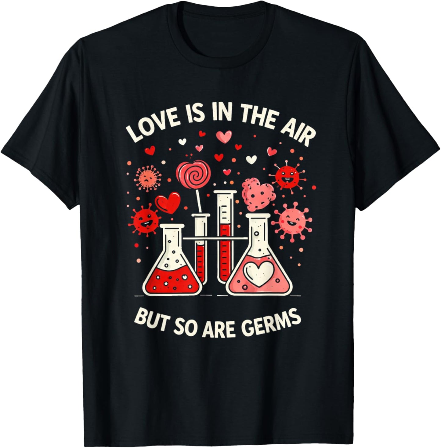Funny Chemistry Valentine Chemists Nerds Teachers STEM T-Shirt - T-Shirt | Black