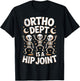 Retro Halloween Nurse Ortho Dept is A Hip Joint Skeleton T-Shirt - T-Shirt | Black