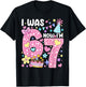 7 Year Old Birthday Girl I was 6 Now I'm 7 Meme 7th Birthday T-Shirt - T-Shirt | Black