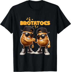 Best Friend Potato Pun Funny Matching Boys Bestie BFFs Kids T-Shirt - T-Shirt | Black